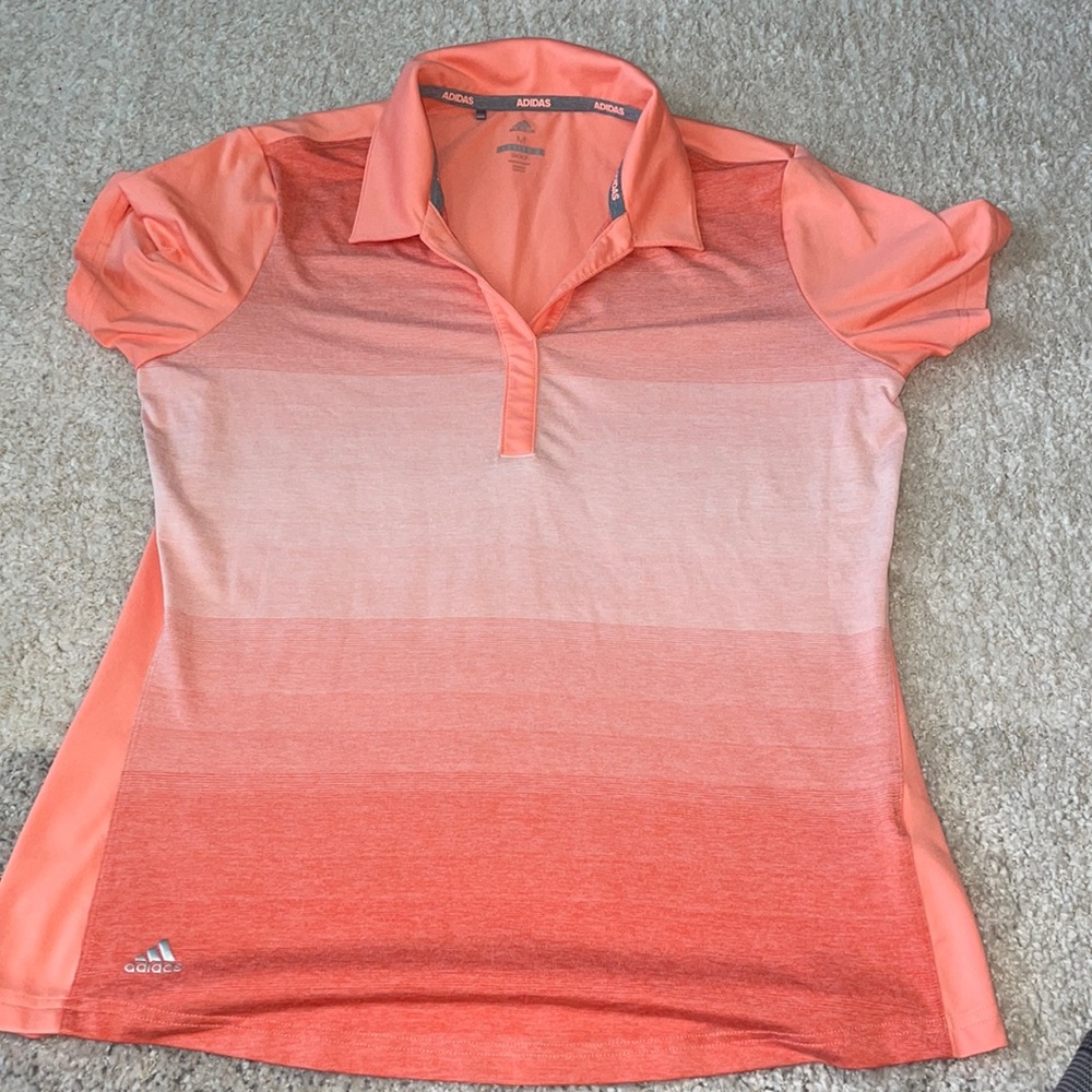 Orange Adidas Golf Shirt